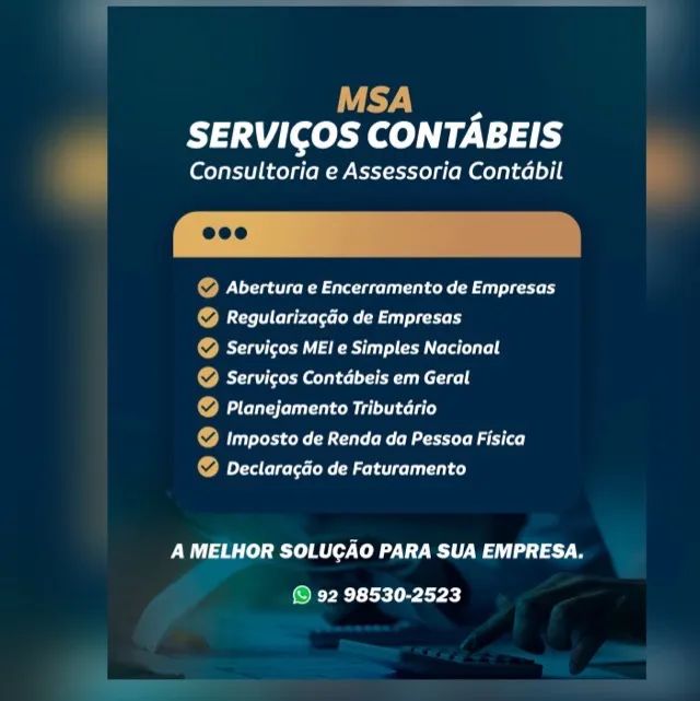 CONTADOR - SERVIÇOS EM GERAL- MEI e SIMPLES NACIONAL e CPF - SERVIÇOS EM GERAL