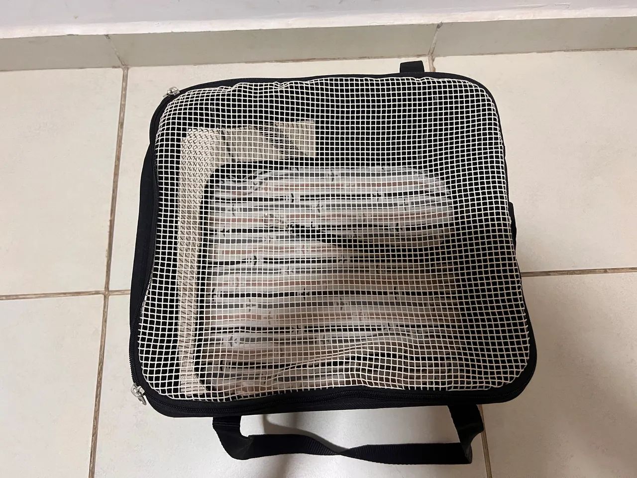 São Pet Bolsa Aerial Para Transporte De Cães E Gatos Em Avião - Preta - Foto 2
