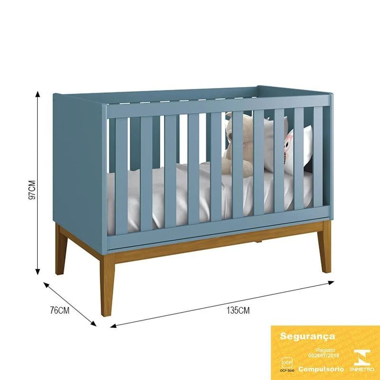 Berço que Vira Cama + Colchão - Foto 2