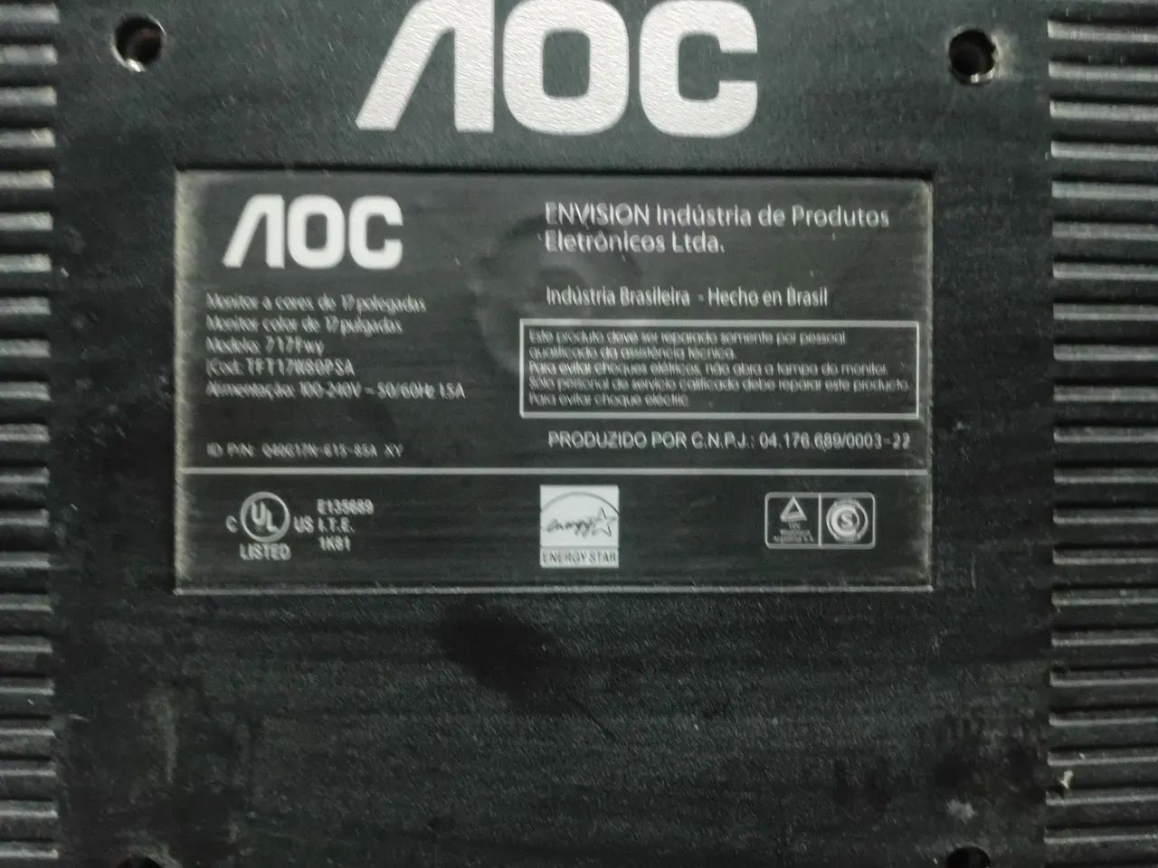 Monitor AOC 17" LCD Widescreen - Foto 4
