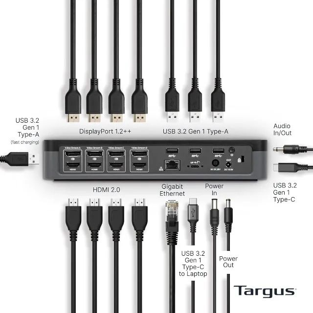 Usb-c Universal Dv4k Docking Station 100w Quad 4k - Foto 2