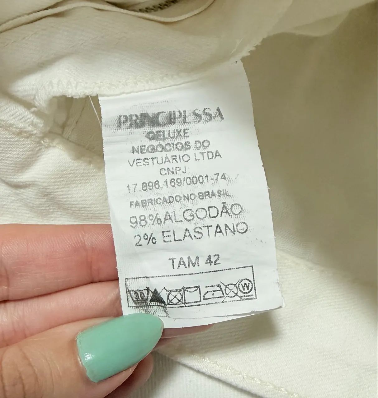 calça branca wide leg principessa - Foto 5