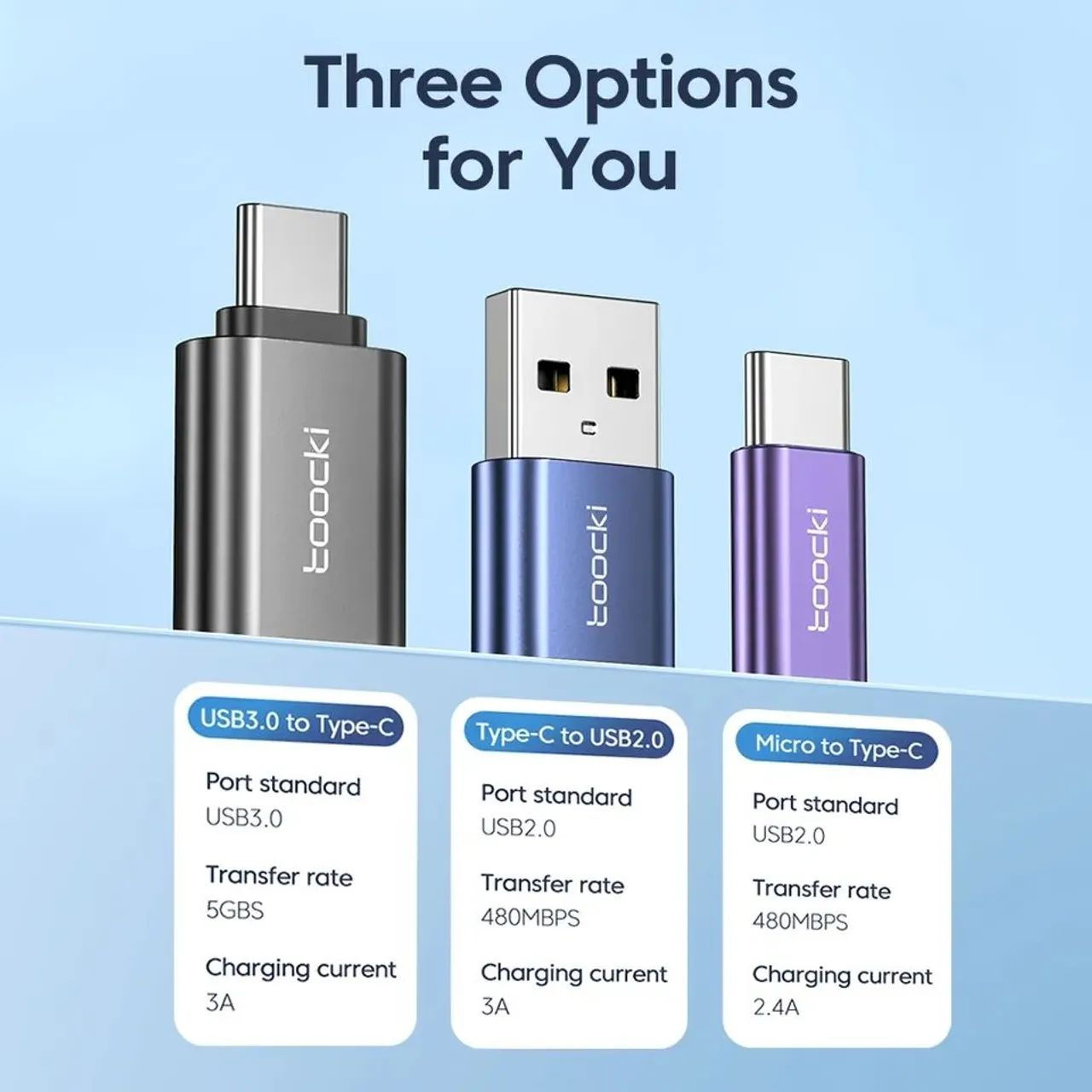 Adapitador Tipo C para USB,  USB para Tipo-C  - Foto 3