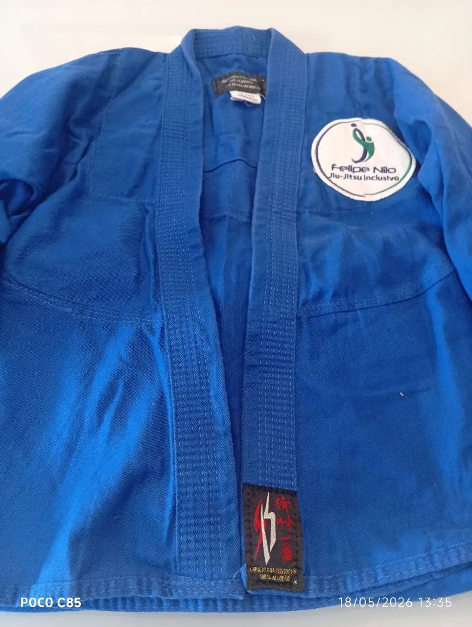 Kimono infantil azul  - Foto 3