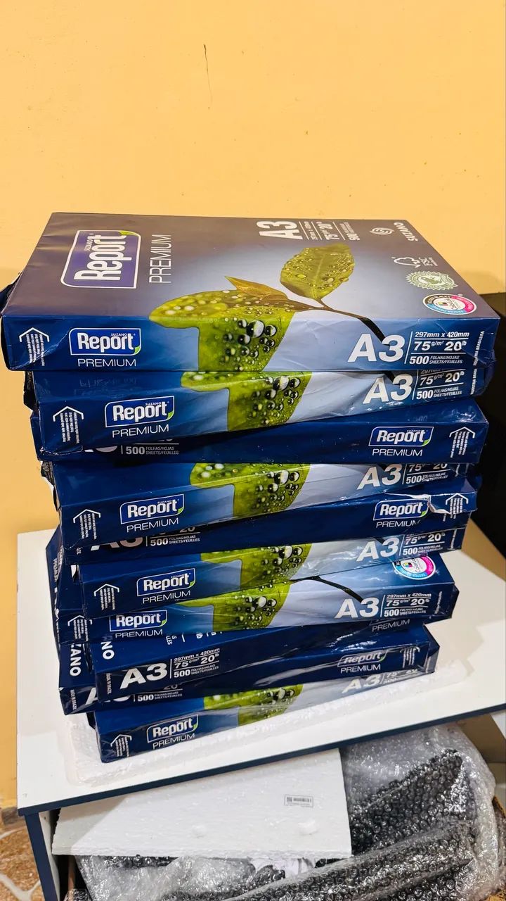 500 folhas de papel Sulfite Report Premium 75g/m2 A3 cor Branca - Foto 2