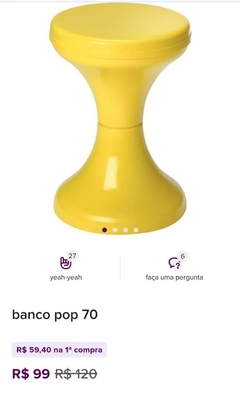 Banco de plástico  - Foto 4