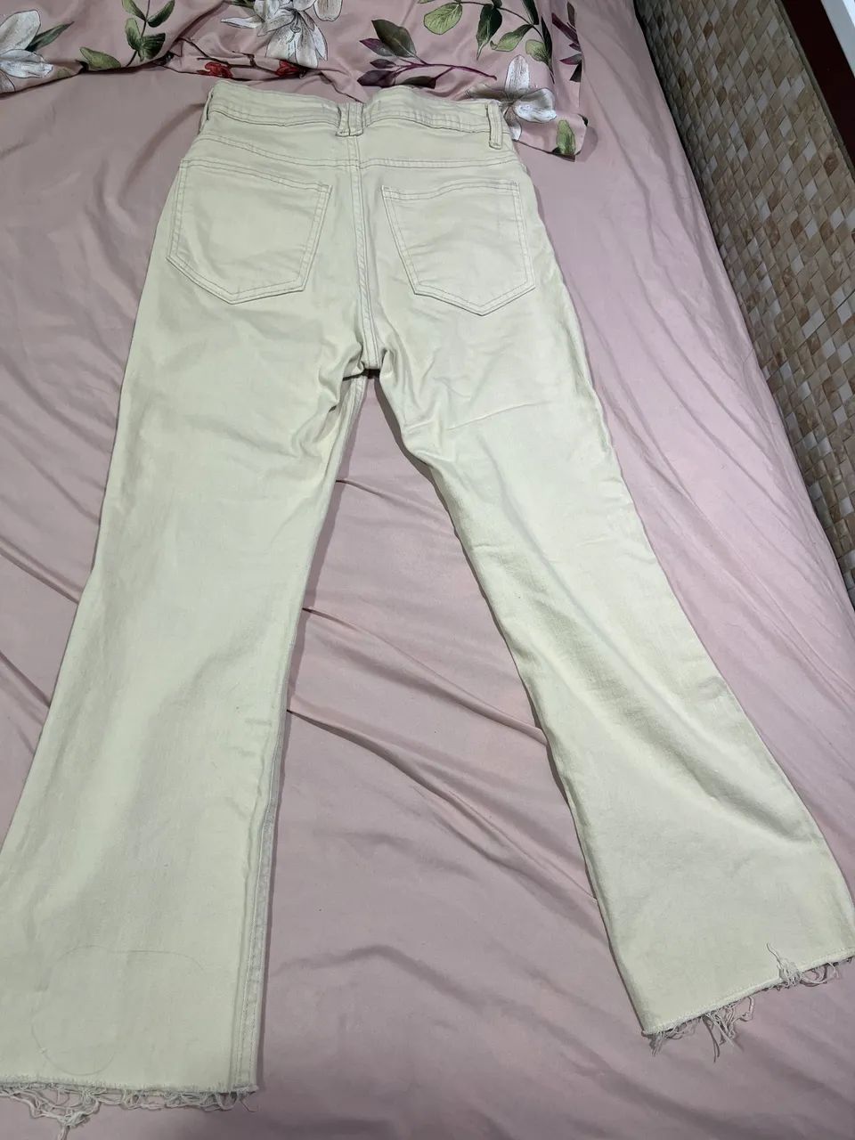 Calça CREME/OFF-WHITE/BEGE TAM 34  - Foto 3
