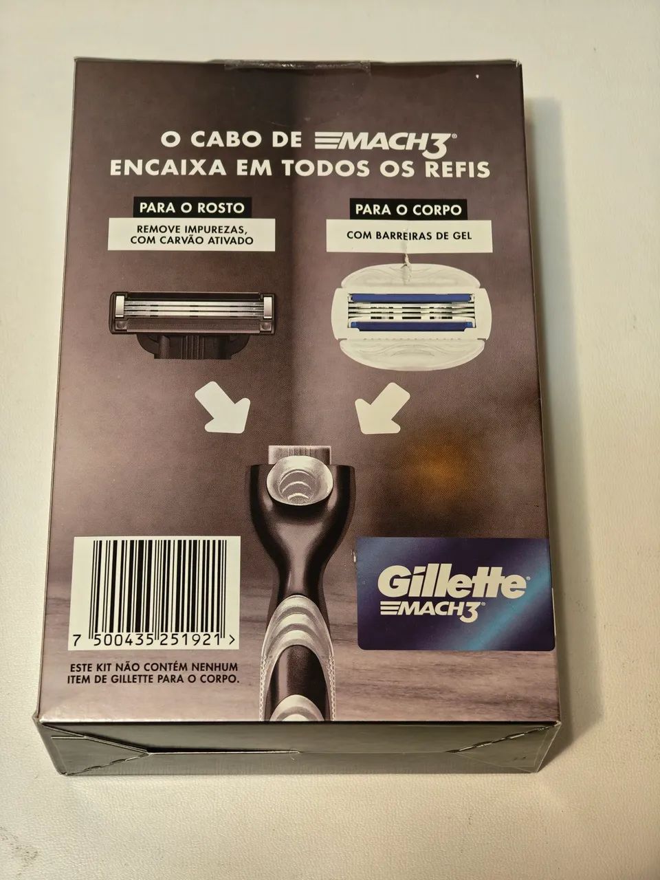 Kit Gillette Cabo Mach 3 Carbono + 2 Refis Mach 3 Carbono  - Foto 2