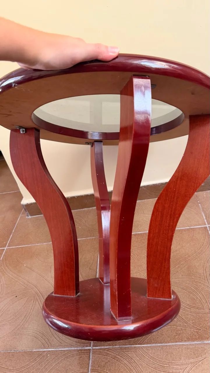 Mesa de Canto com tampo de vidro - Foto 3