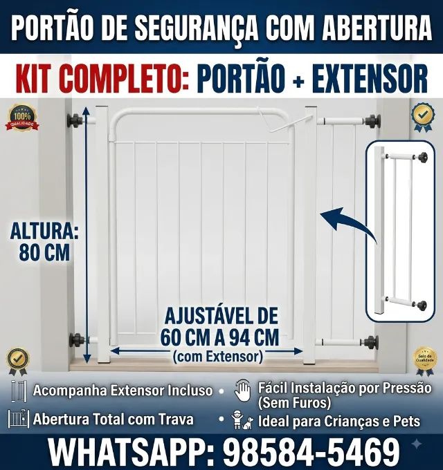 Portão com extensor , com abertura . fazemos entregas ! - Foto 2
