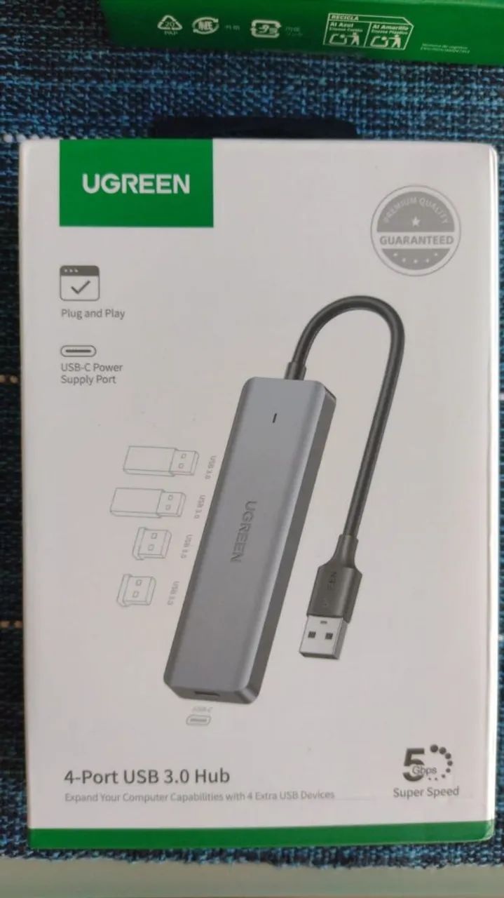 Hub ugreen usb-c para 4 portas USB 3.0 novo na caixa