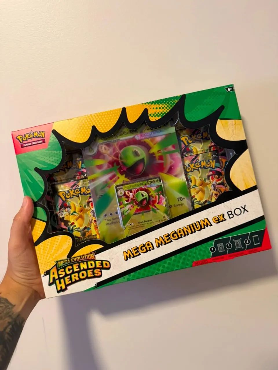 10 unidades Caixa - Heróis Excelsos - Mega Meganium ex Box Inglês Asmodee Ascended Heroe