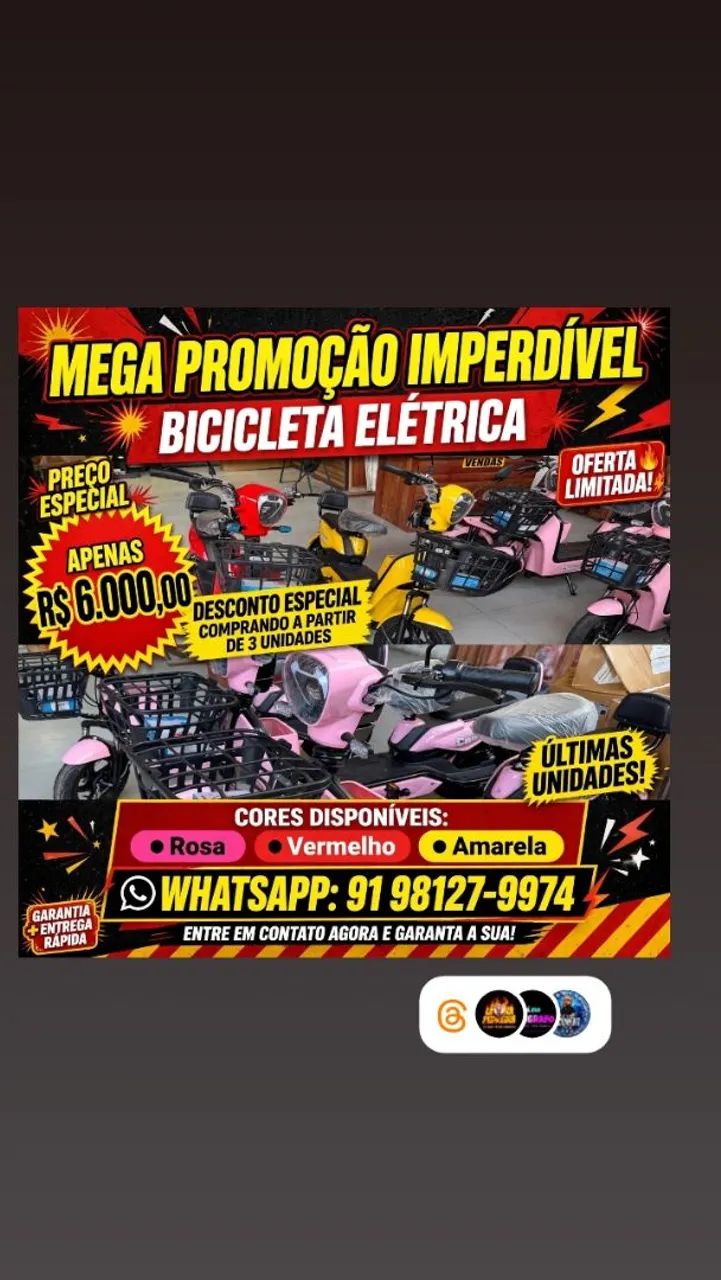 Vende-se bicicleta elétrica