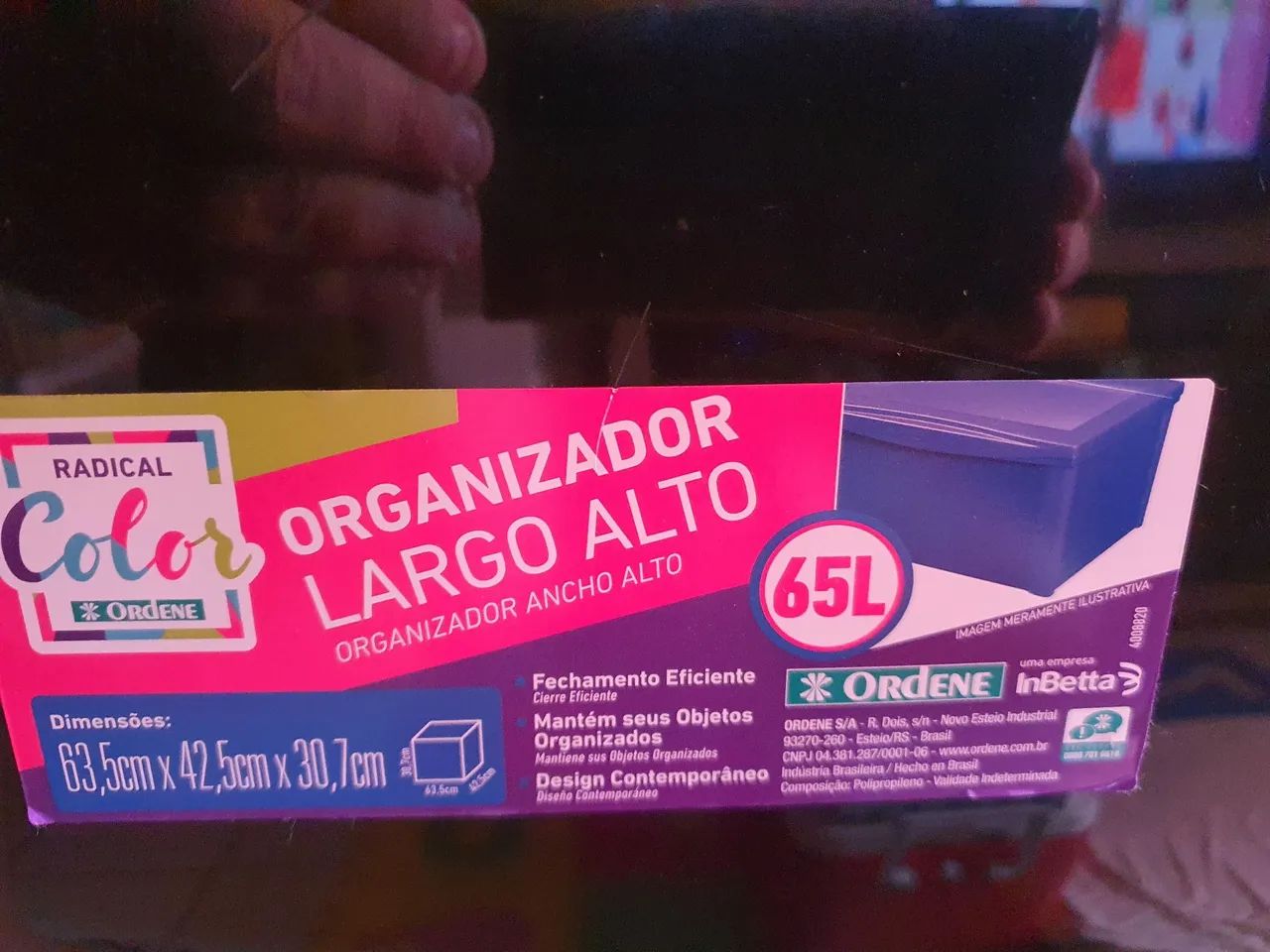 CAIXA ORGANIZADORA ORDENE 65 LITROS - Foto 2