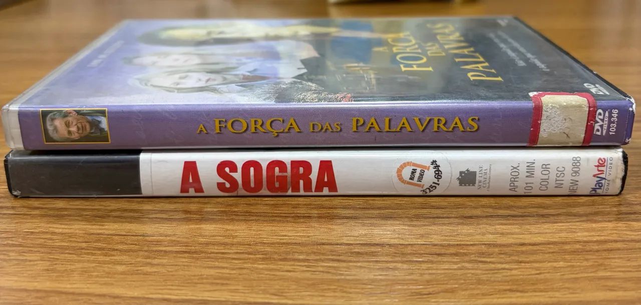 DVDs Usados de locadora A força das Palavras e A Sogra - Foto 2