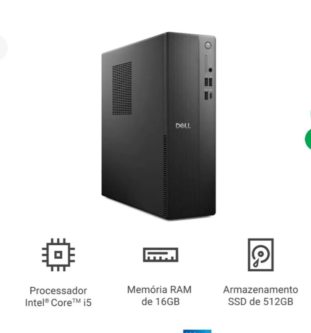 Cpu dell slim ecs1250 intel core i5 16gb 512gb ssd  - Foto 4