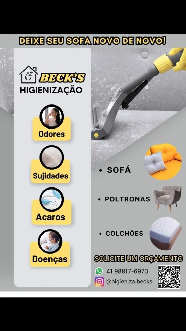 Higienização de Sofá e Colchões