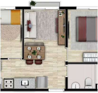 PLANTA 25m²