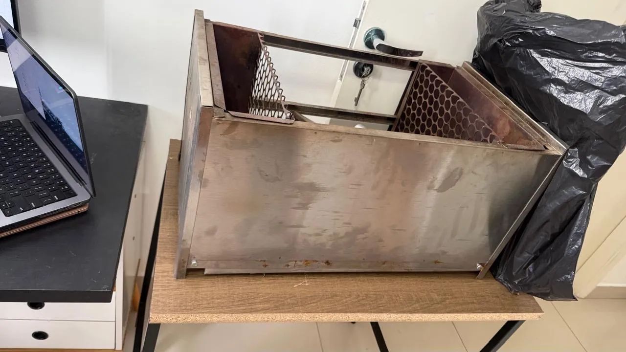 Churrasqueira para apartamento ou casa sem ecológica aço inox grelha incluso fumaça - Foto 6