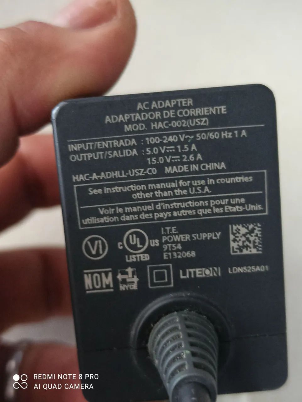 Carregador Nintendo Switch original - Foto 2