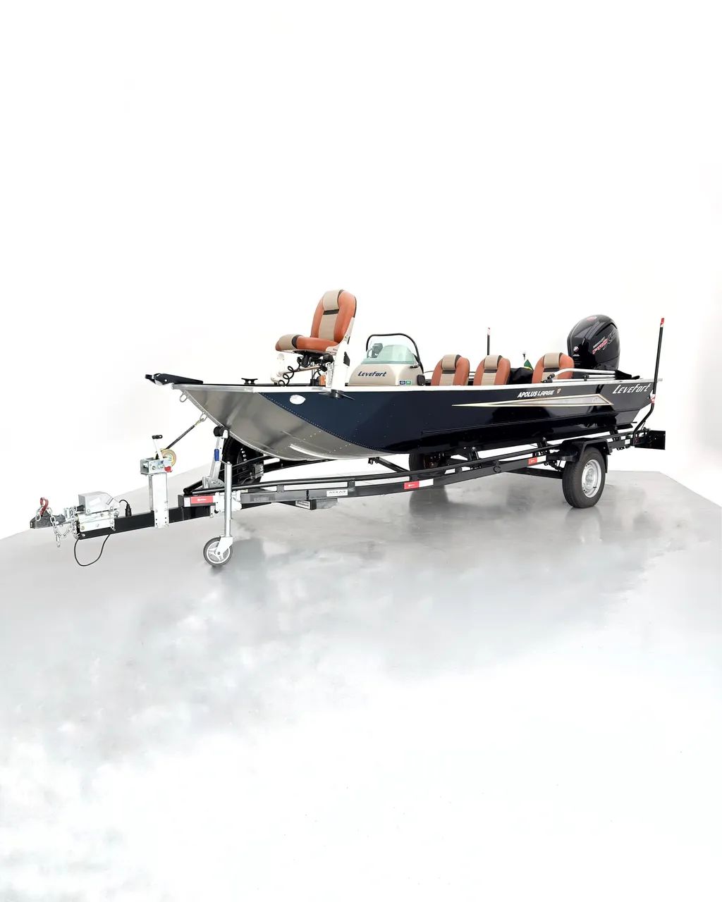 Barco Levefort Apolus Large FREESTYLE + Motor 115HP + Carreta com freio - Foto 10