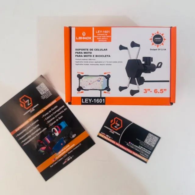 Suporte de Celular para Moto - Garra - com Carregador Usb