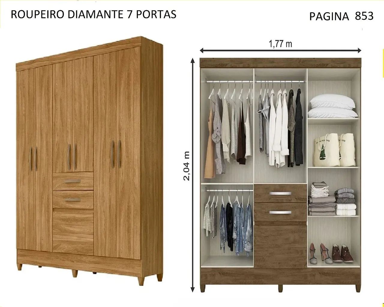 ROUPEIRO DIAMANTE 7 PORTAS - Foto 3