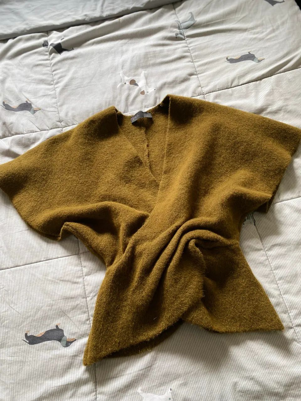 blusa suéter de tricô drapeado - zara - Foto 2