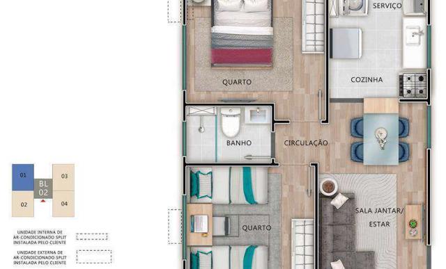 Parque Porto Itália - 40m² a 45m² - Canoas, RS - ID3860 - Foto 6