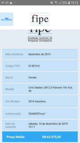 Honda Civic LXR 2.0 Flex 16V 2016 Muito novo! - Foto 3