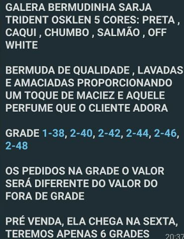 Promoção de Bermudas