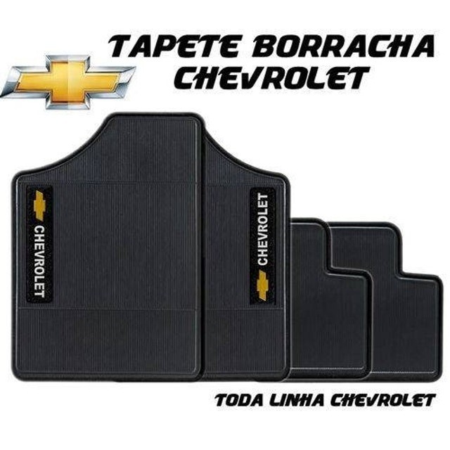 Jogo de Tapete de Borracha P/ Seu carro - Com Logomarca - 04 Peças - Preto - Foto 3