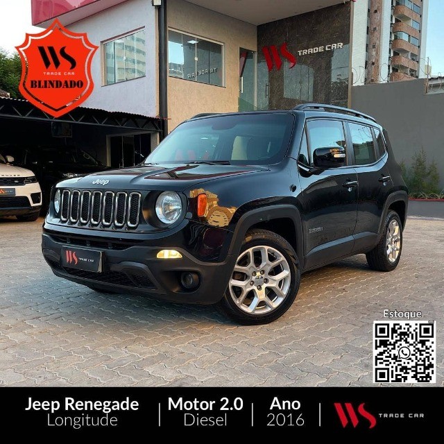 RENEGADE LONGITUDE 2016 DIESEL 4X4 AUTOMÁTICA. BLINDADA