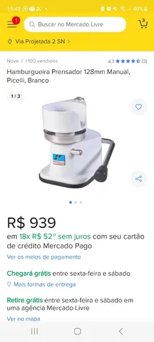 Modelador De Hambúrguer Profissional Picelli - EvandroShop