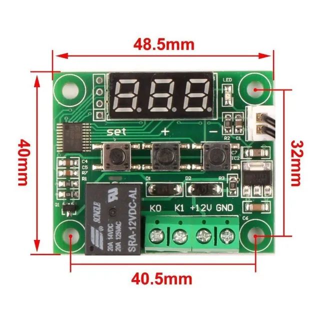 Termostato W1209 Digital Temperatura Timer Placa Programavel Chocadeira - Foto 3