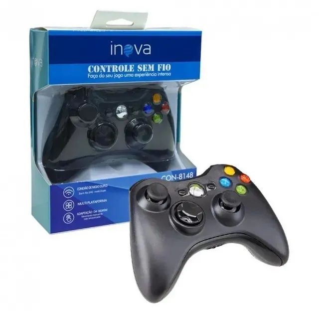 Controle Xbox 360 Original / Sem Fio / Preto