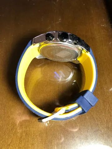 Presente para o Papai - Relógio Megir Azul e Amarelo - Pronta Entrega - Foto 5