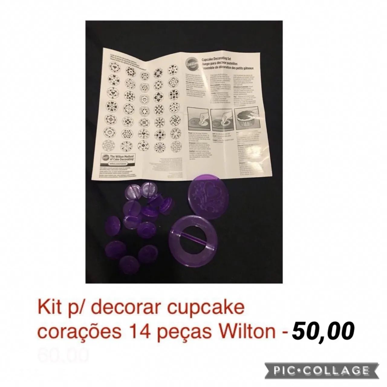 Kit para decorar cupcakes ou pasta americana da marca Wilton