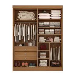 Guarda Roupa Da Vinci Casal 4 Portas 3 Gavetas D Doro - Foto 2