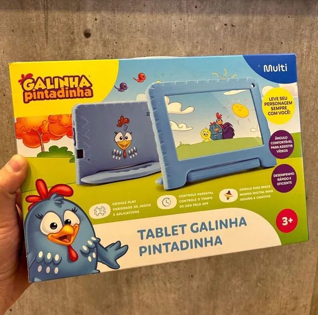 Lacrado Tablet Infantil Galinha Pintadinha 64Gb+4Gb Tela 7', Wi-Fi, Bluetooth, Câmera - Foto 2