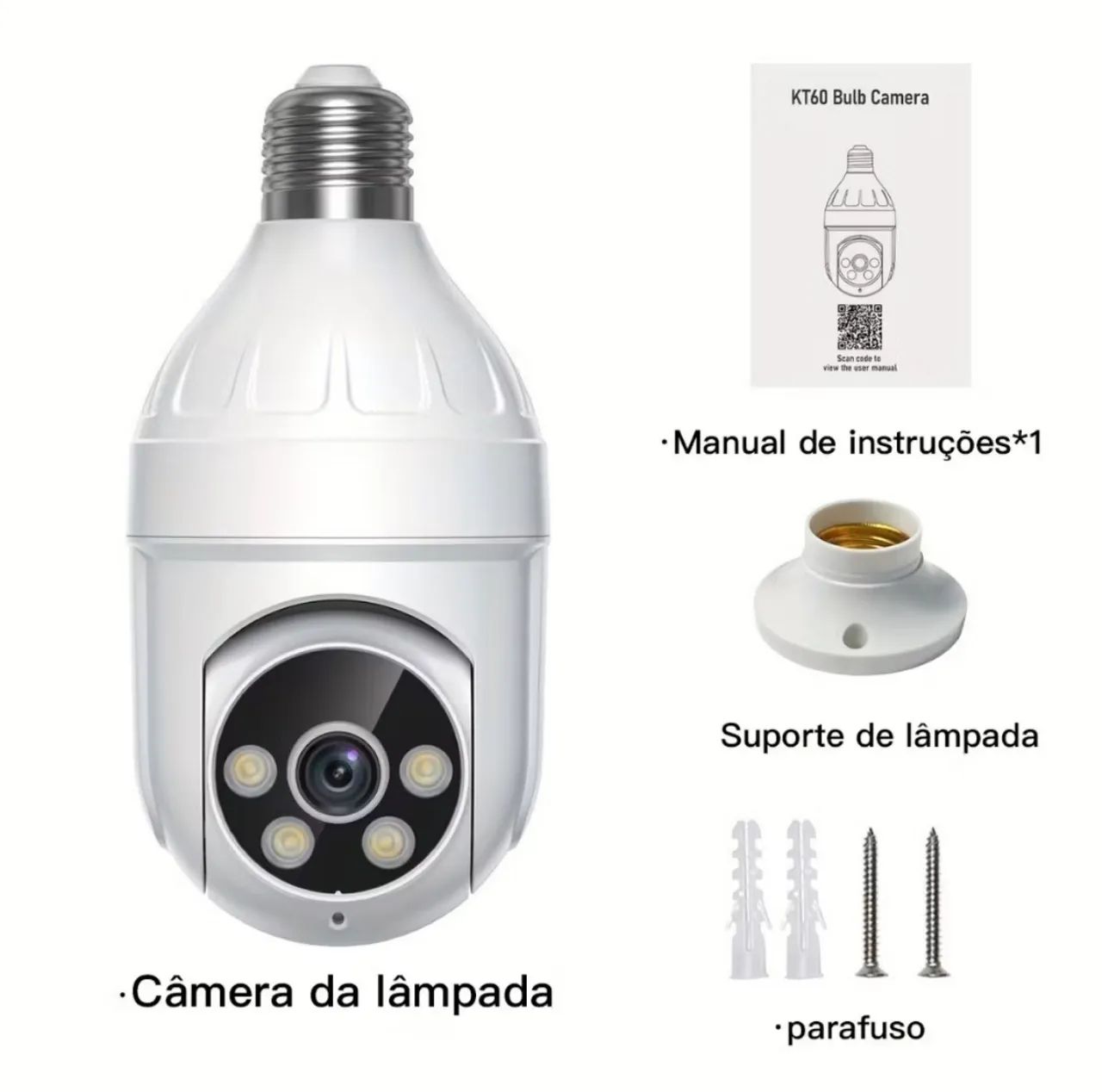 Câmera de Segurança YOOSEE Wi-Fi IP Sem Fio 360° Lâmpada PTZ - Full HD - bivolt - Foto 2