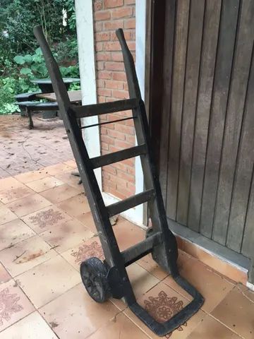 Antigo Carrinho de carga, pesado, reforçado, decorativo - Foto 3