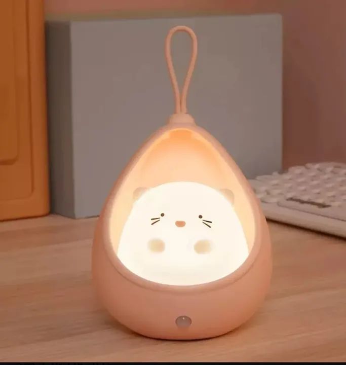 Luminária Sensor De Movimento Gatinho Rosa Led - Foto 4