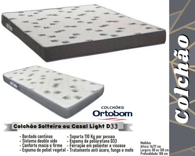 quarto colchao casal   ortobom D33 