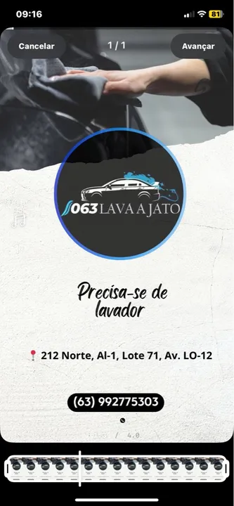 063 Lava a jato precisa de lavador 