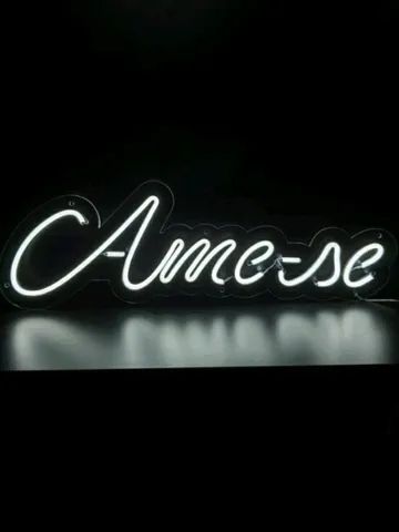 Placa luminária Ame-se led néon  - Foto 3