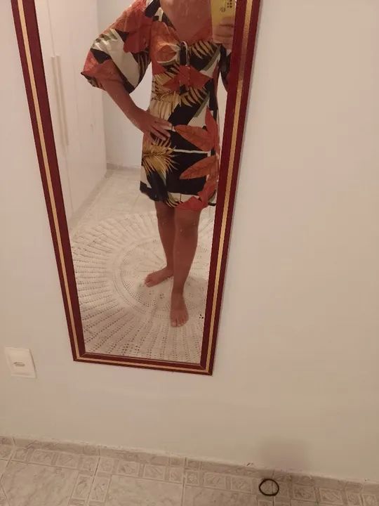 Vestido curto de margas 3/4 - Foto 4