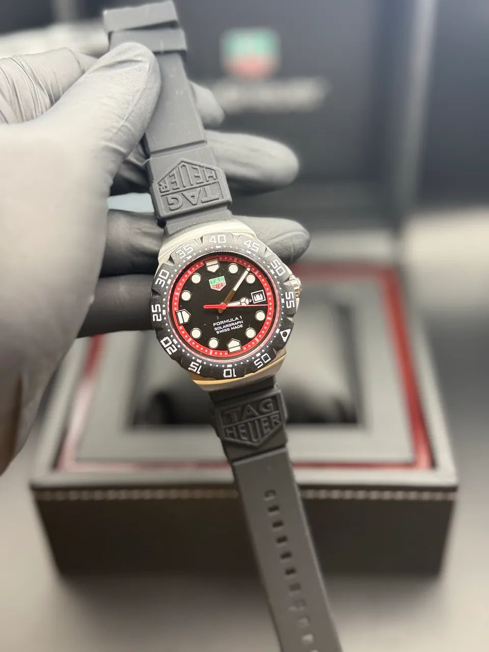 TAG Heuer Formula 1 Automatic Watch 41mm - Black and Red + Box - PRM AAA+