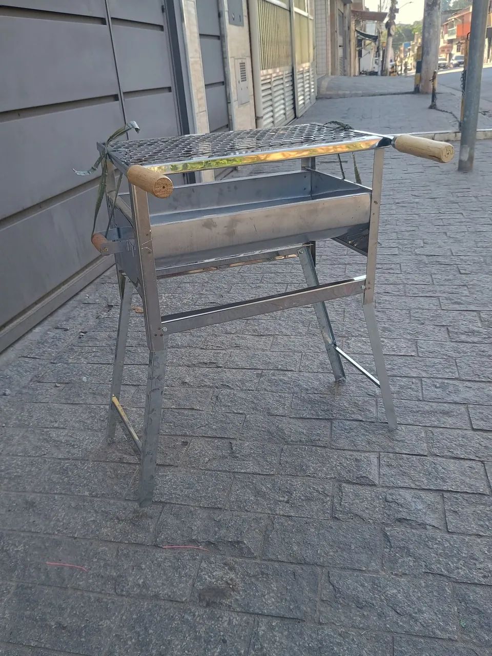 Churrasqueira portátil em aço inox - Foto 5