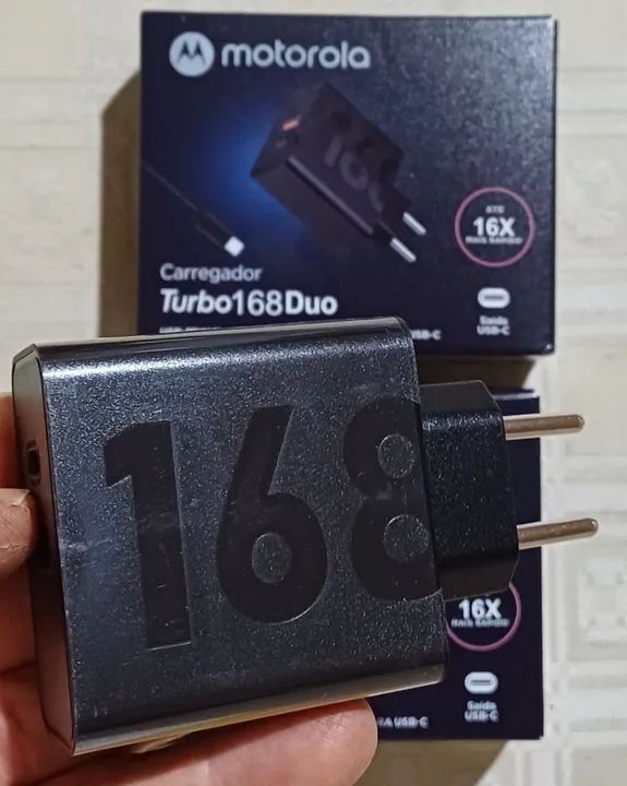 Carregador Turbo168 Duo Motorola - USB-C para USB-C - Foto 4